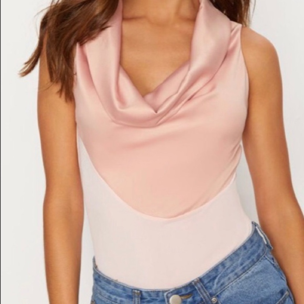 NWT PrettyLittle Things Cowl Neck Bodysuit